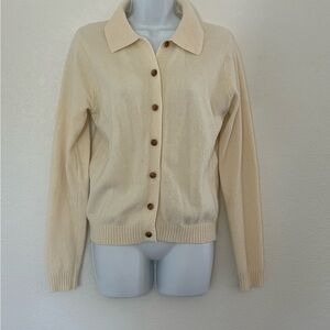 Brandy Melville Cream Button-Up Cardigan